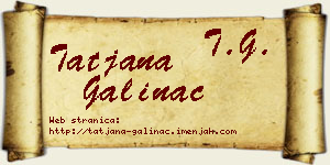 Tatjana Galinac vizit kartica